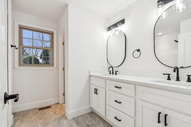 bathroom with vanity