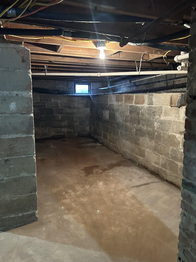 view of basement