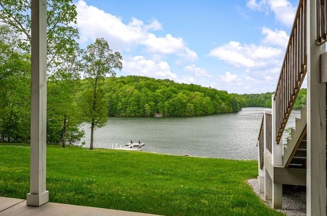 view of water feature