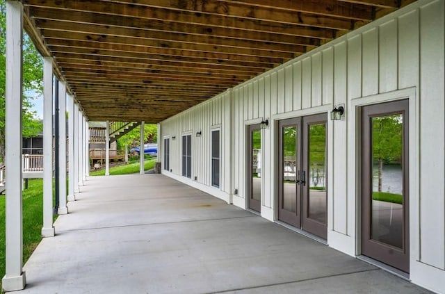 view of patio with french doors