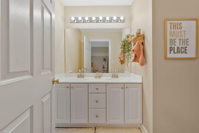 bathroom with vanity