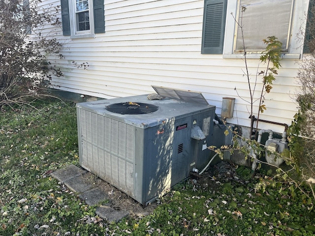 exterior details featuring central AC unit