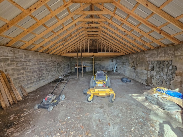 view of attic