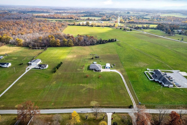 aerial view with a rural view