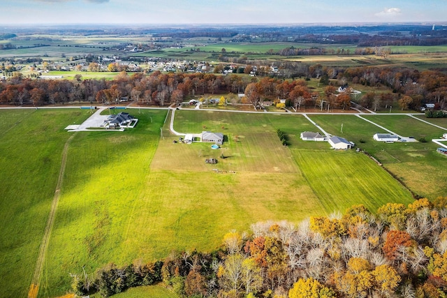 drone / aerial view featuring a rural view