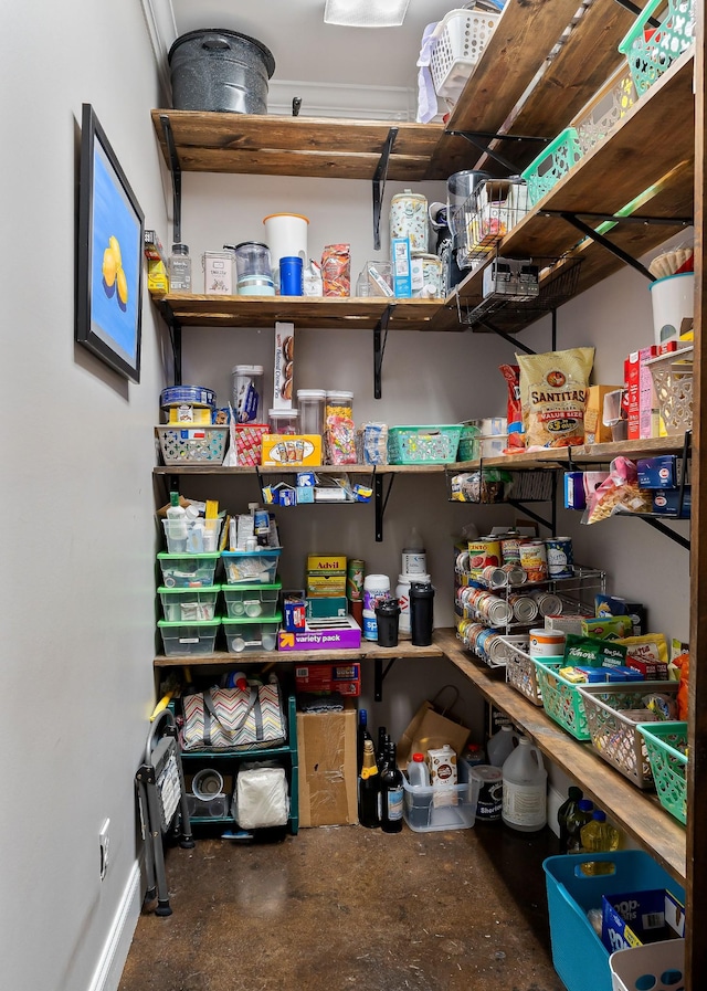 view of pantry