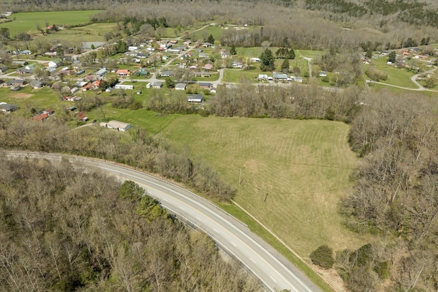 drone / aerial view featuring a rural view