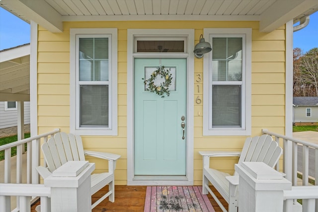 view of doorway to property