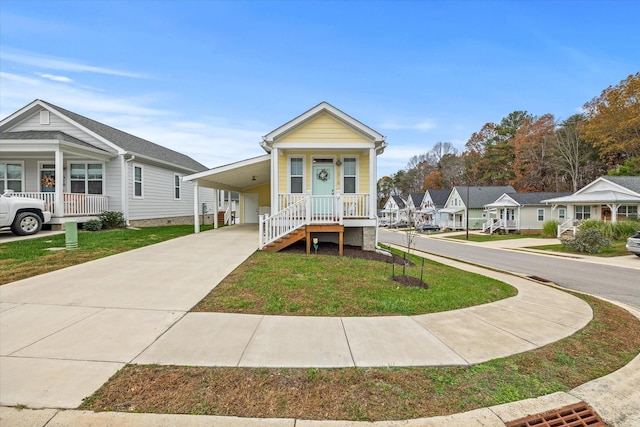 view of front of house with a carport