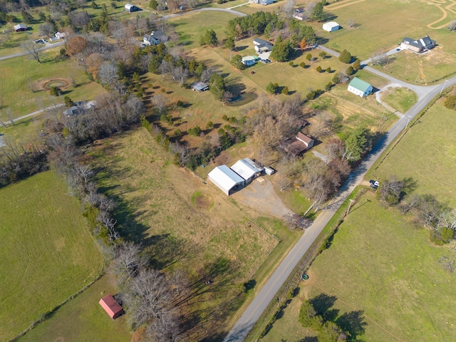 bird's eye view featuring a rural view