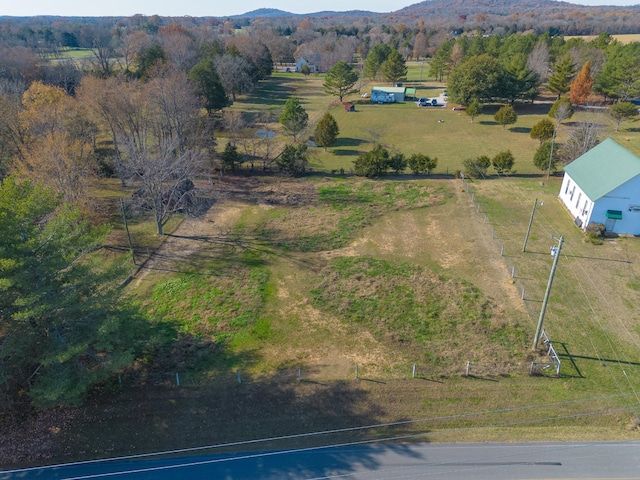 bird's eye view with a rural view