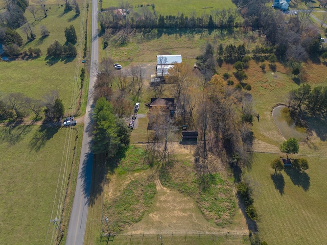 bird's eye view featuring a rural view