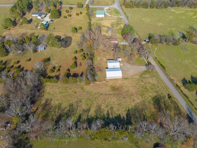 aerial view featuring a rural view