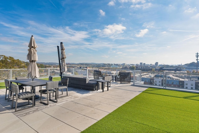 view of patio with outdoor lounge area