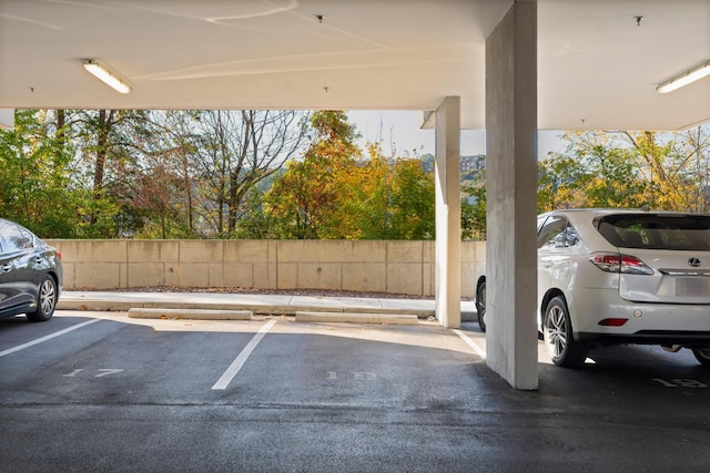 view of parking / parking lot