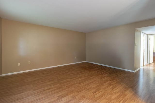 empty room featuring light hardwood / wood-style floors