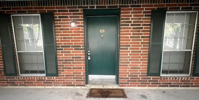 view of doorway to property