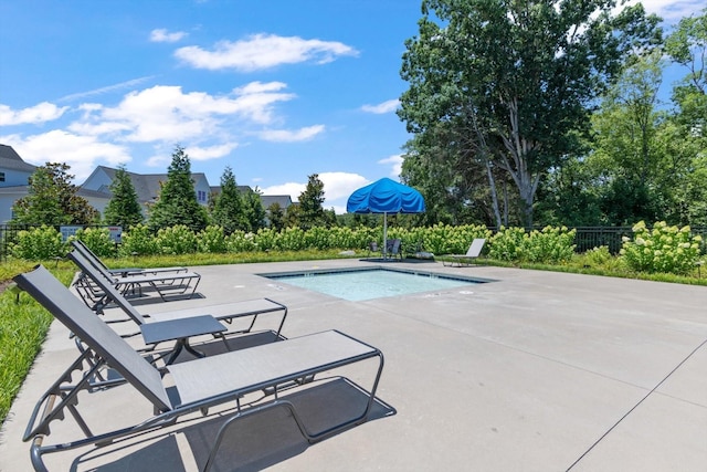 view of pool with a patio