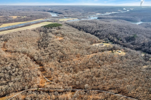 birds eye view of property featuring a rural view