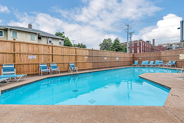 view of pool with a patio area