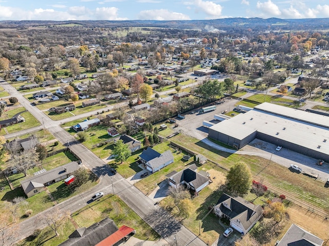 drone / aerial view with a residential view