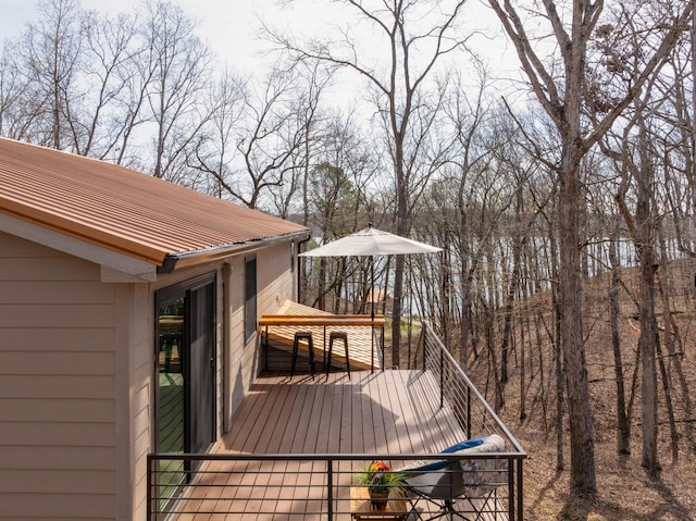 view of wooden deck