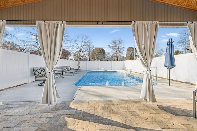 view of pool with a patio