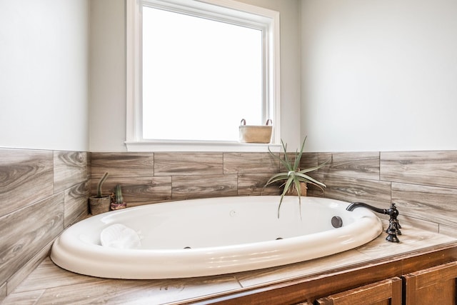 bathroom featuring a bath