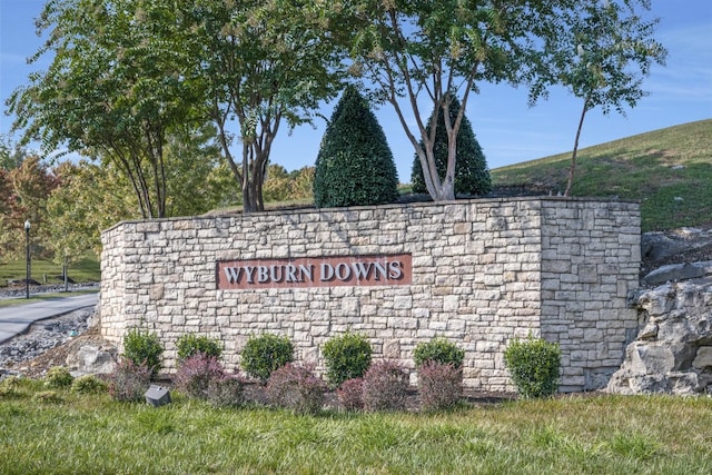 view of community sign