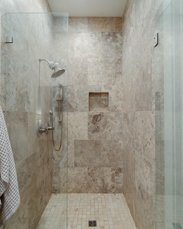 bathroom featuring walk in shower