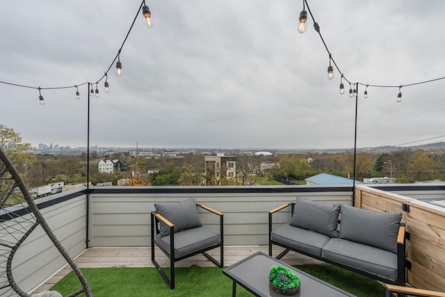 balcony featuring outdoor lounge area