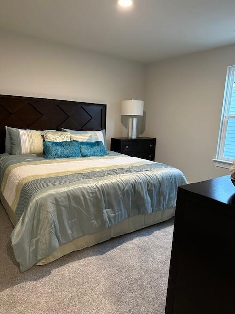 bedroom with carpet floors