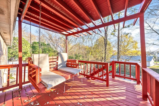 view of wooden terrace