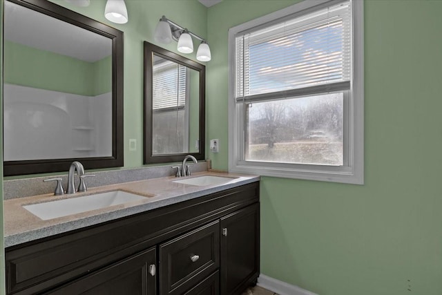 bathroom with vanity