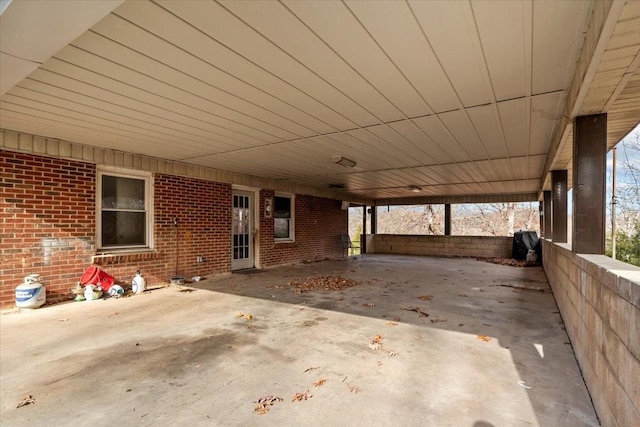 view of patio featuring a carport