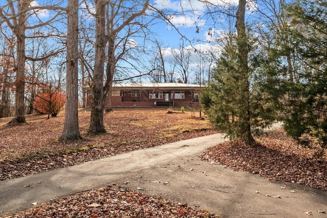 view of single story home