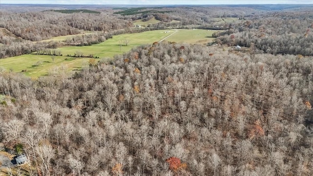 aerial view featuring a rural view