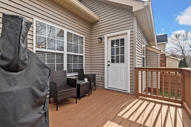 view of wooden deck