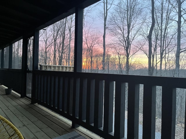 view of deck at dusk