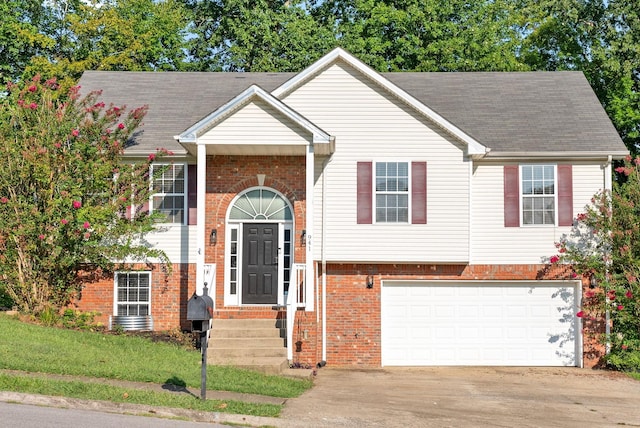 split foyer home with a garage