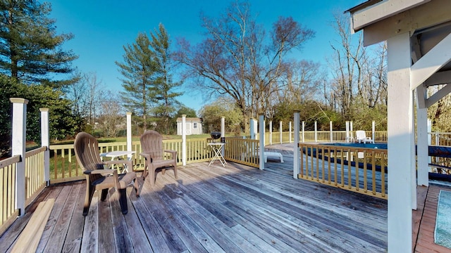 view of wooden deck