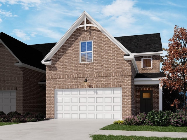 view of front of home with a garage