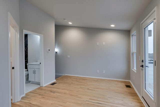 interior space featuring light hardwood / wood-style floors