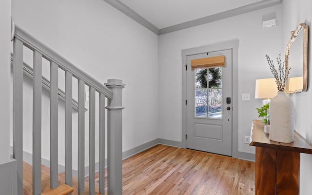 entryway featuring light hardwood / wood-style floors