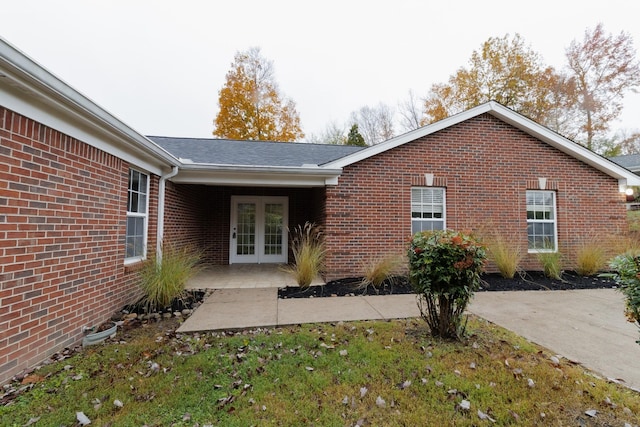 exterior space with a patio area and french doors