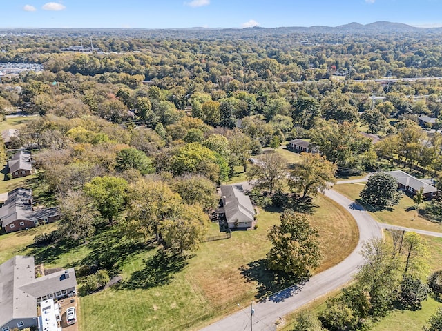 aerial view featuring a mountain view