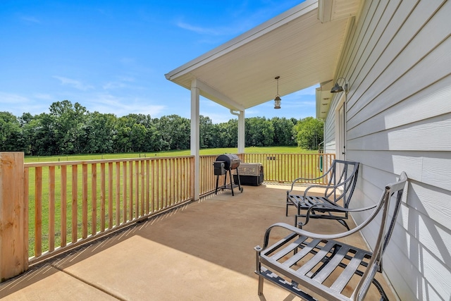 view of patio with a porch