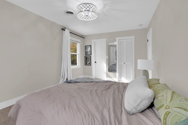 view of carpeted bedroom