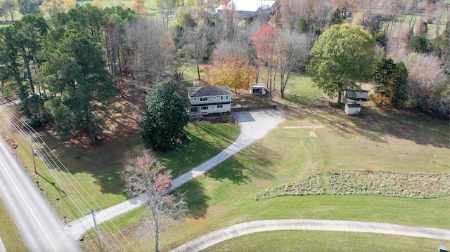 bird's eye view featuring a rural view