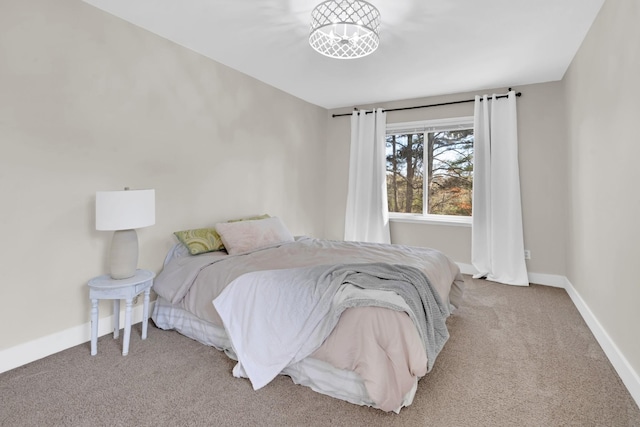 bedroom with carpet floors